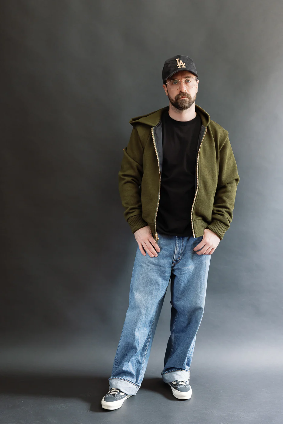 Dant Exclusive Full Zip Moto Hoodie - Loden - Image 7