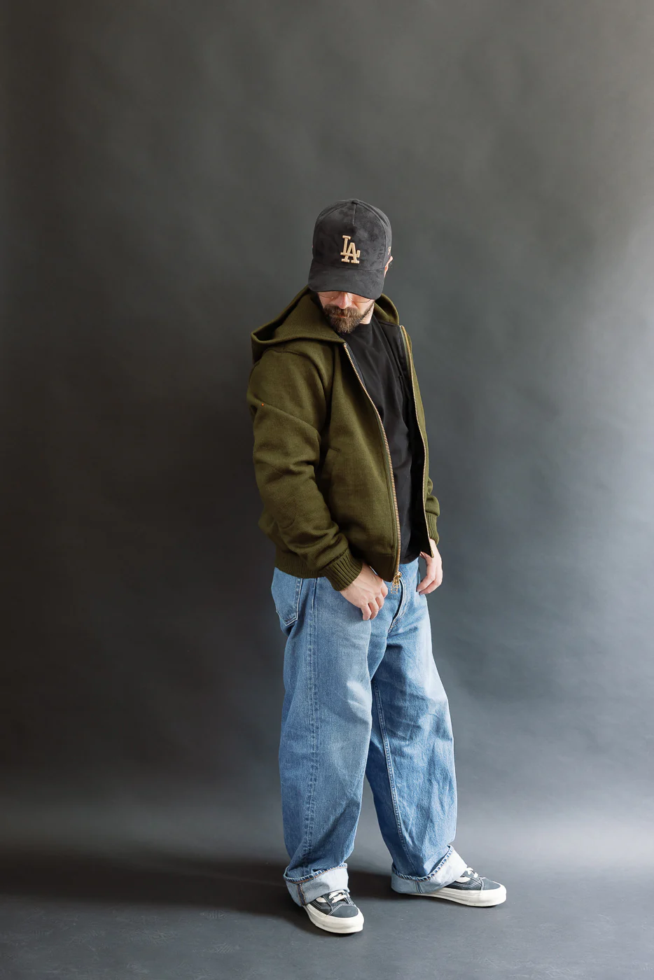 Dant Exclusive Full Zip Moto Hoodie - Loden - Image 8