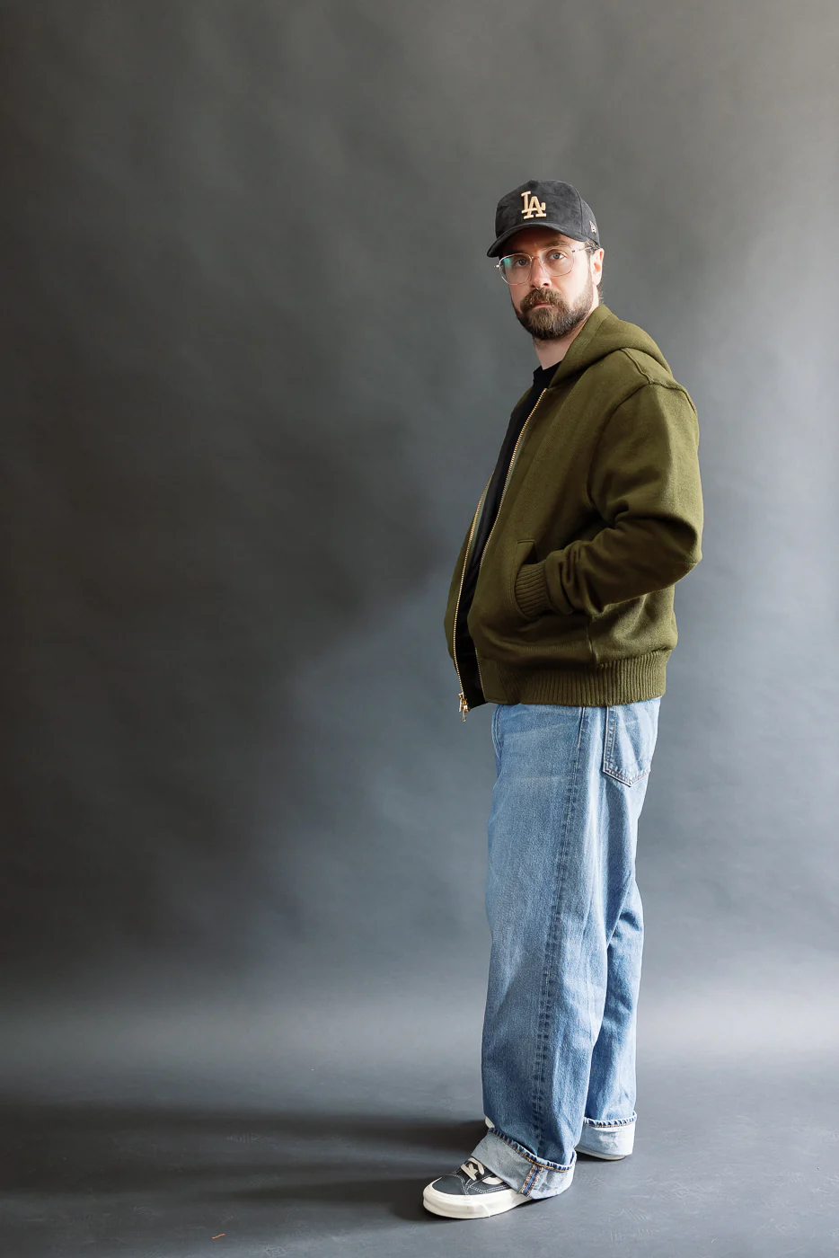 Dant Exclusive Full Zip Moto Hoodie - Loden - Image 9