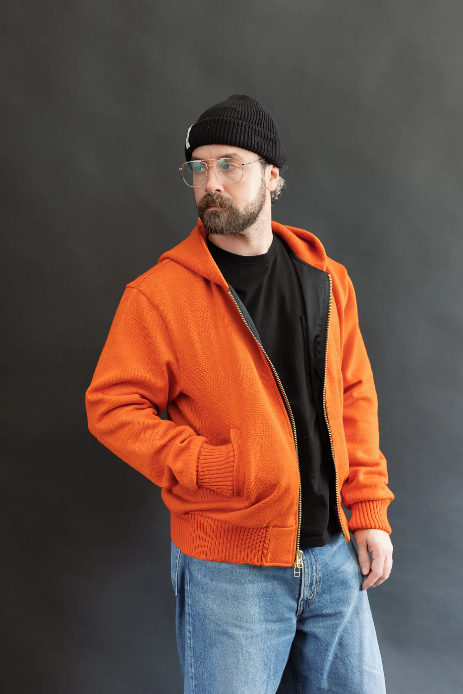 Dant Exclusive Full Zip Moto Hoodie - Safety Orange - Image 10