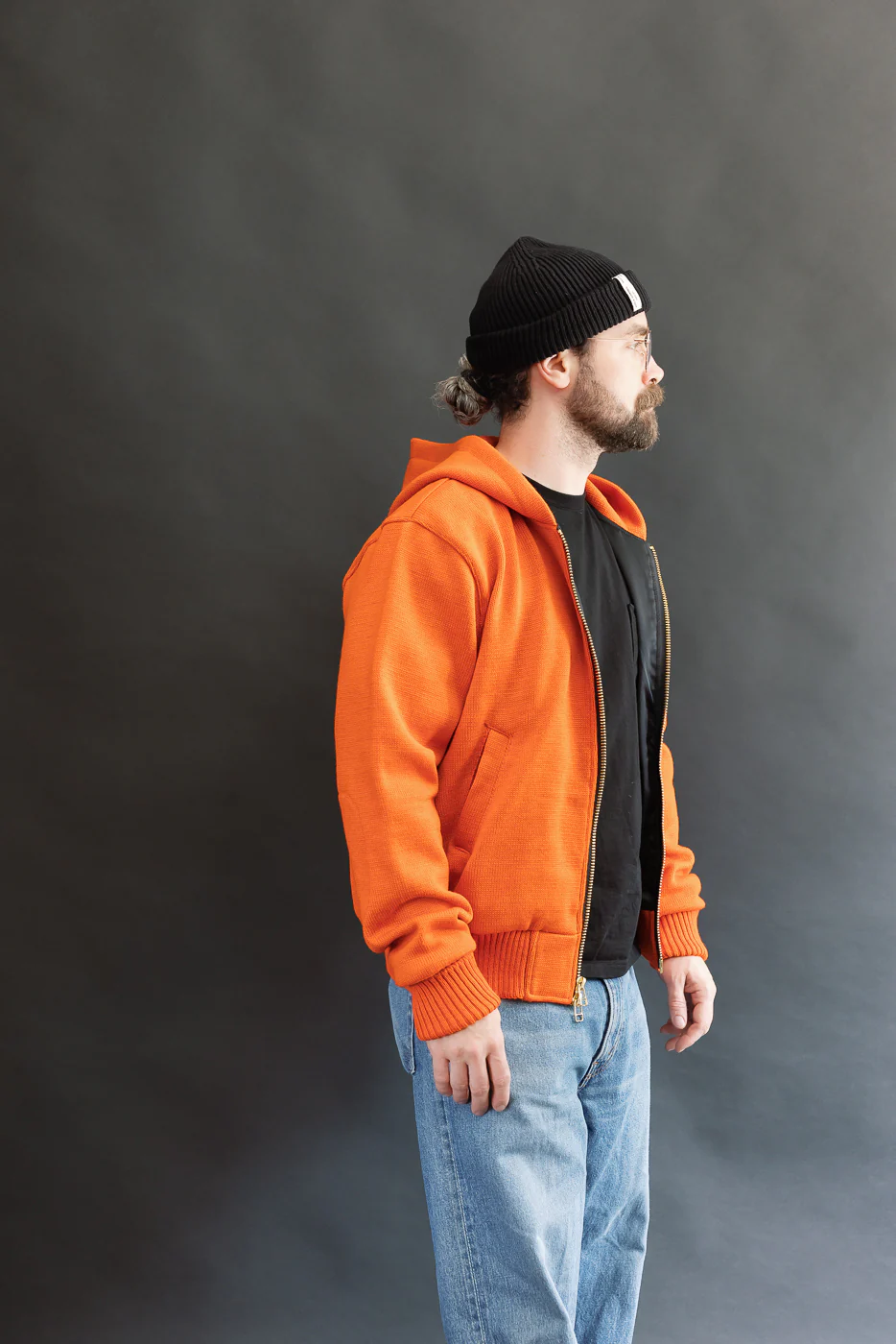 Dant Exclusive Full Zip Moto Hoodie - Safety Orange - Image 15
