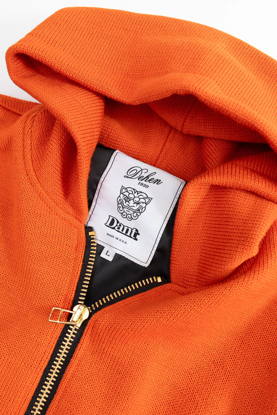 Dant Exclusive Full Zip Moto Hoodie - Safety Orange - Image 2