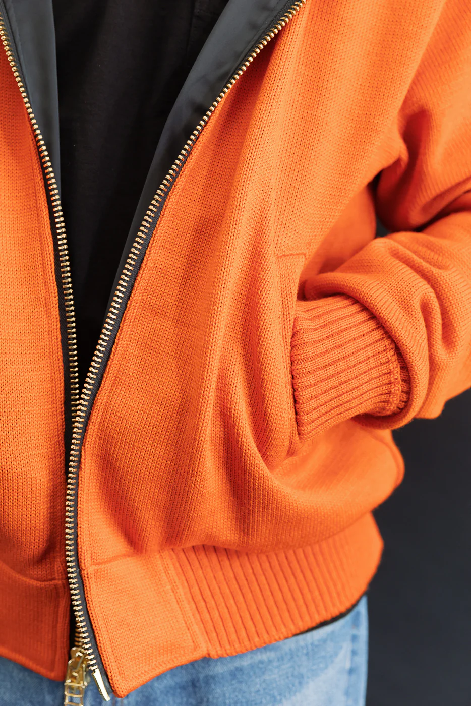 Dant Exclusive Full Zip Moto Hoodie - Safety Orange - Image 23