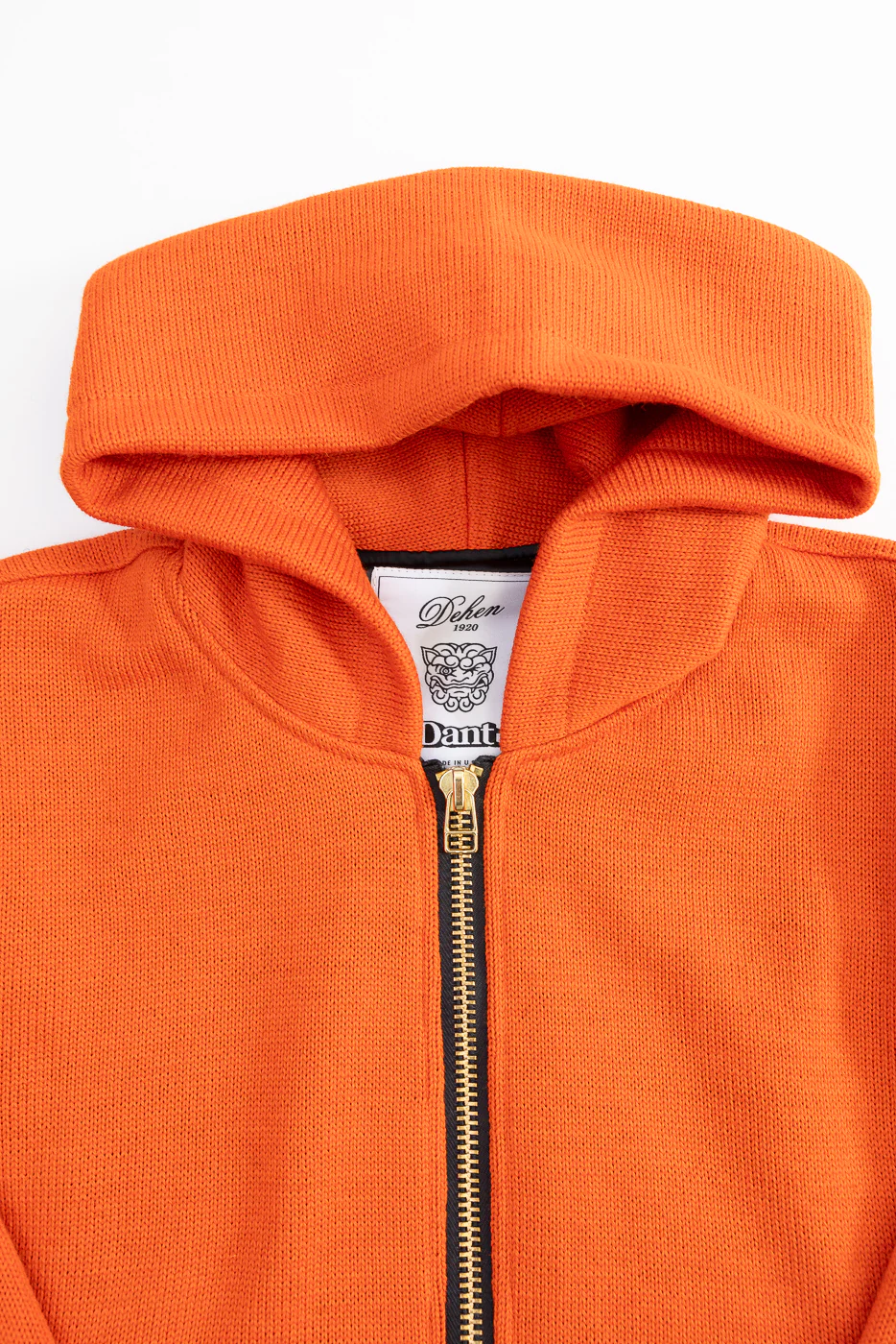 Dant Exclusive Full Zip Moto Hoodie - Safety Orange - Image 3