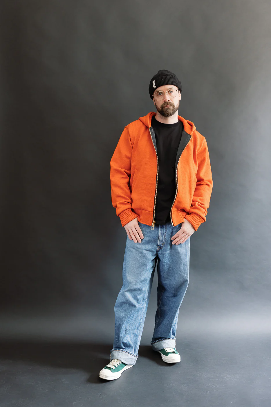 Dant Exclusive Full Zip Moto Hoodie - Safety Orange - Image 7