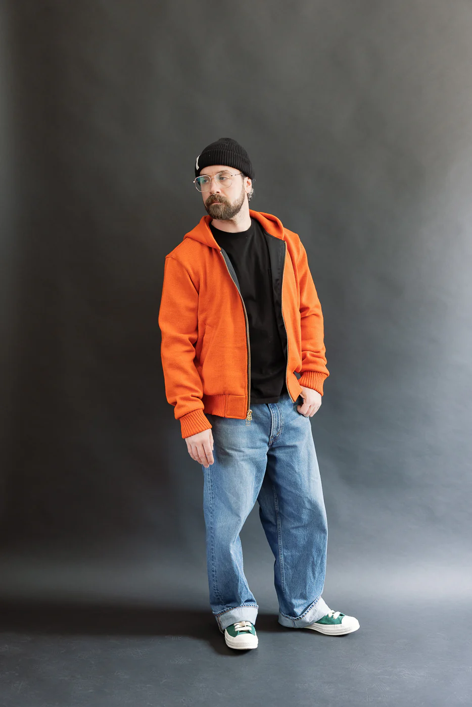 Dant Exclusive Full Zip Moto Hoodie - Safety Orange - Image 8