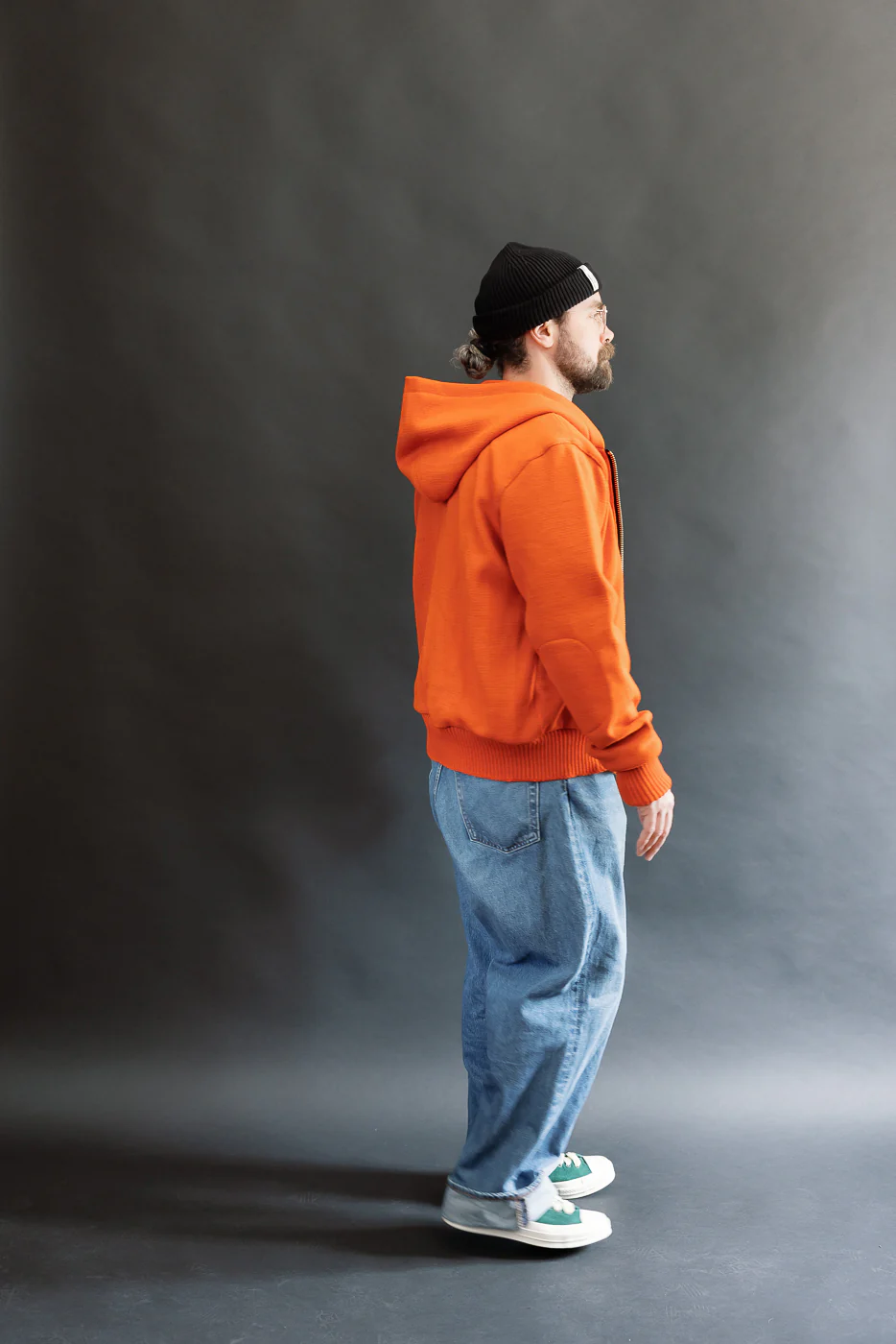 Dant Exclusive Full Zip Moto Hoodie - Safety Orange - Image 9