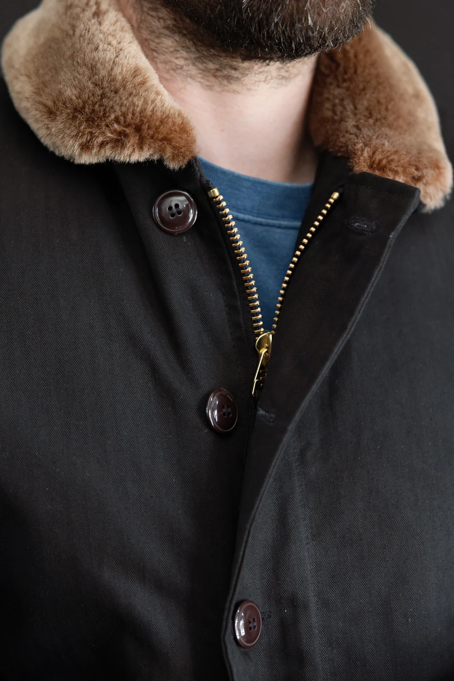 Dant Exclusive N-1 Dry Wax Deck Jacket - Black HB, Kodiak - Image 21