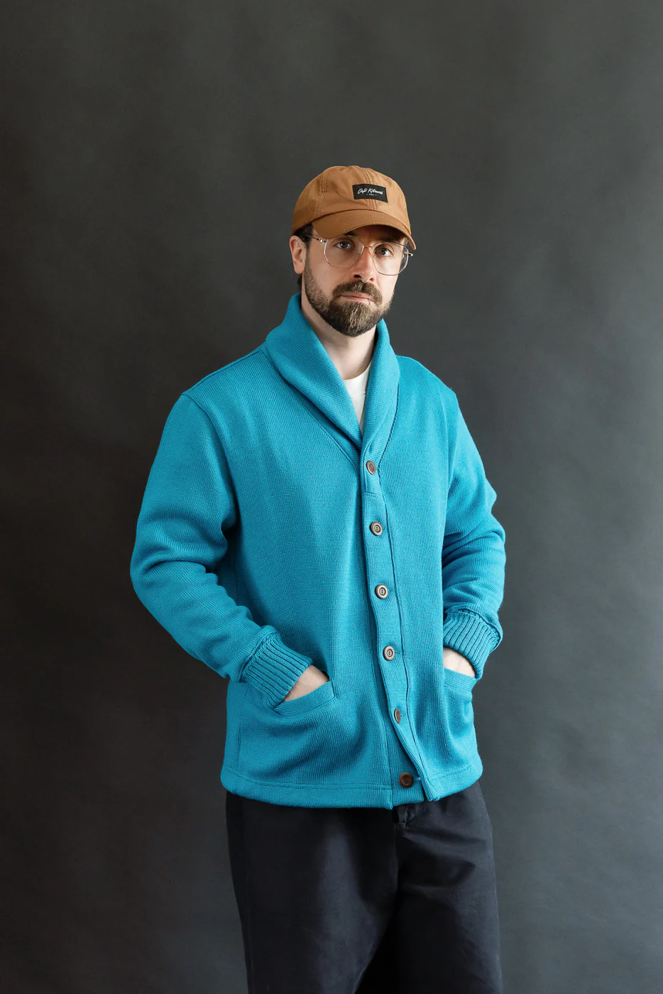 Dant Exclusive Shawl Sweater Coat - Aqua - Image 10