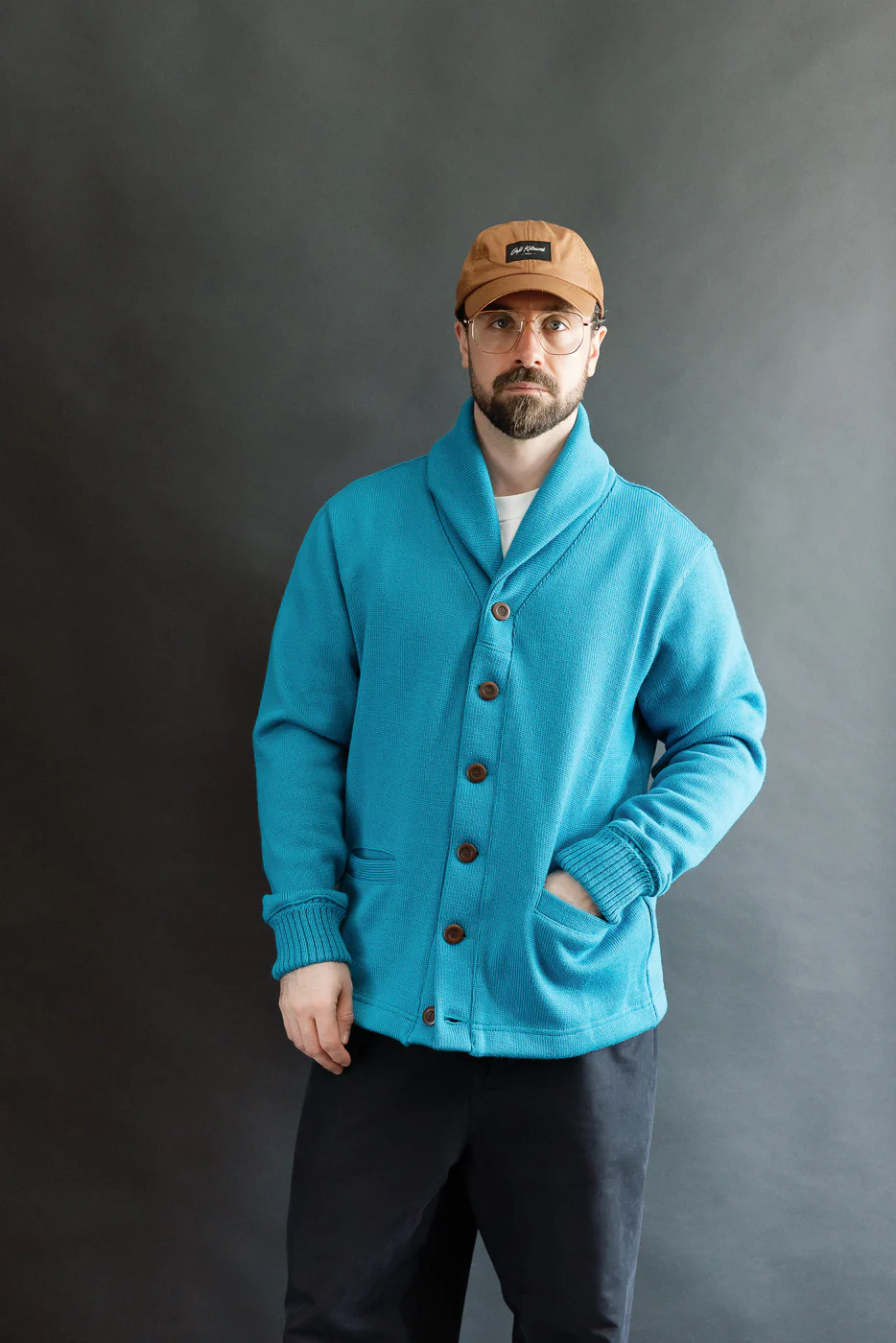 Dant Exclusive Shawl Sweater Coat - Aqua - Image 15