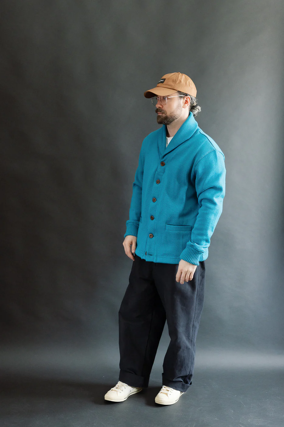 Dant Exclusive Shawl Sweater Coat - Aqua - Image 8