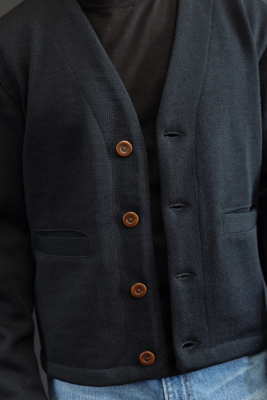 Dant Exclusive Slouchy Cardigan - Black - Image 17