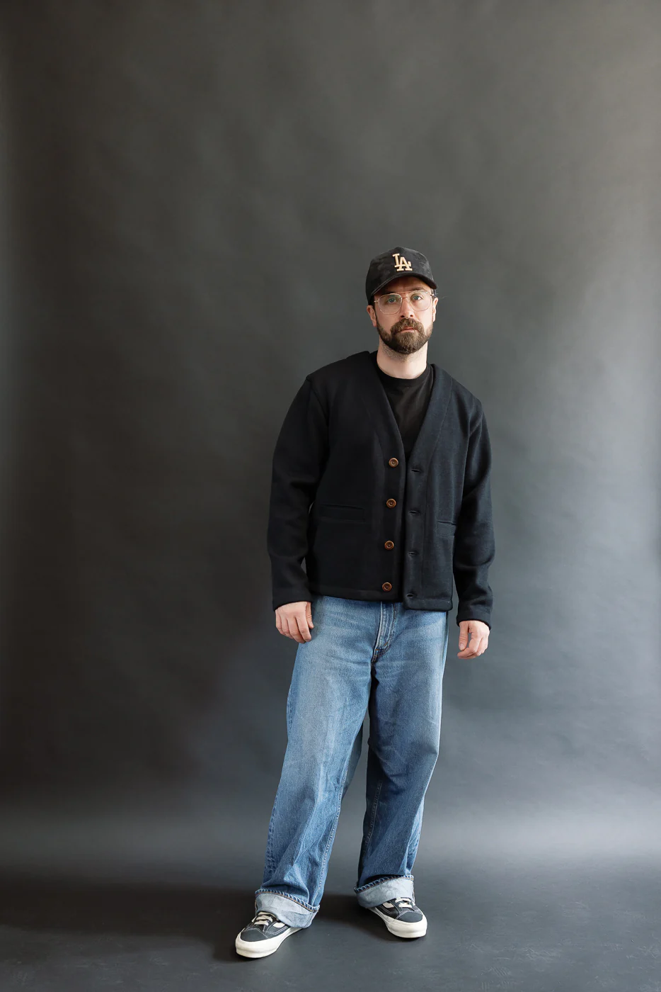Dant Exclusive Slouchy Cardigan - Black - Image 6