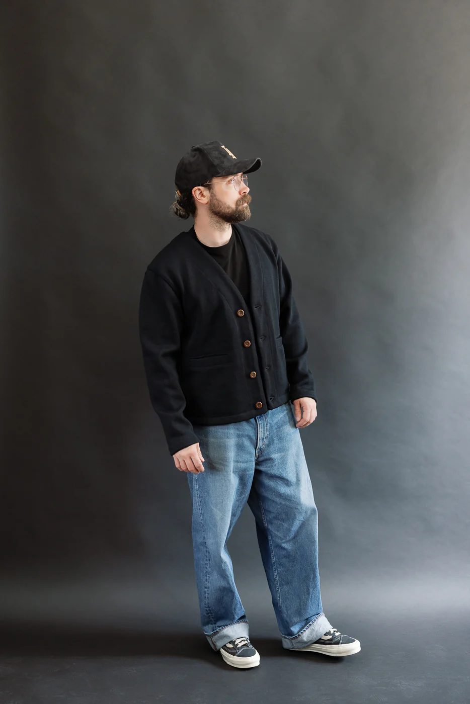 Dant Exclusive Slouchy Cardigan - Black - Image 7