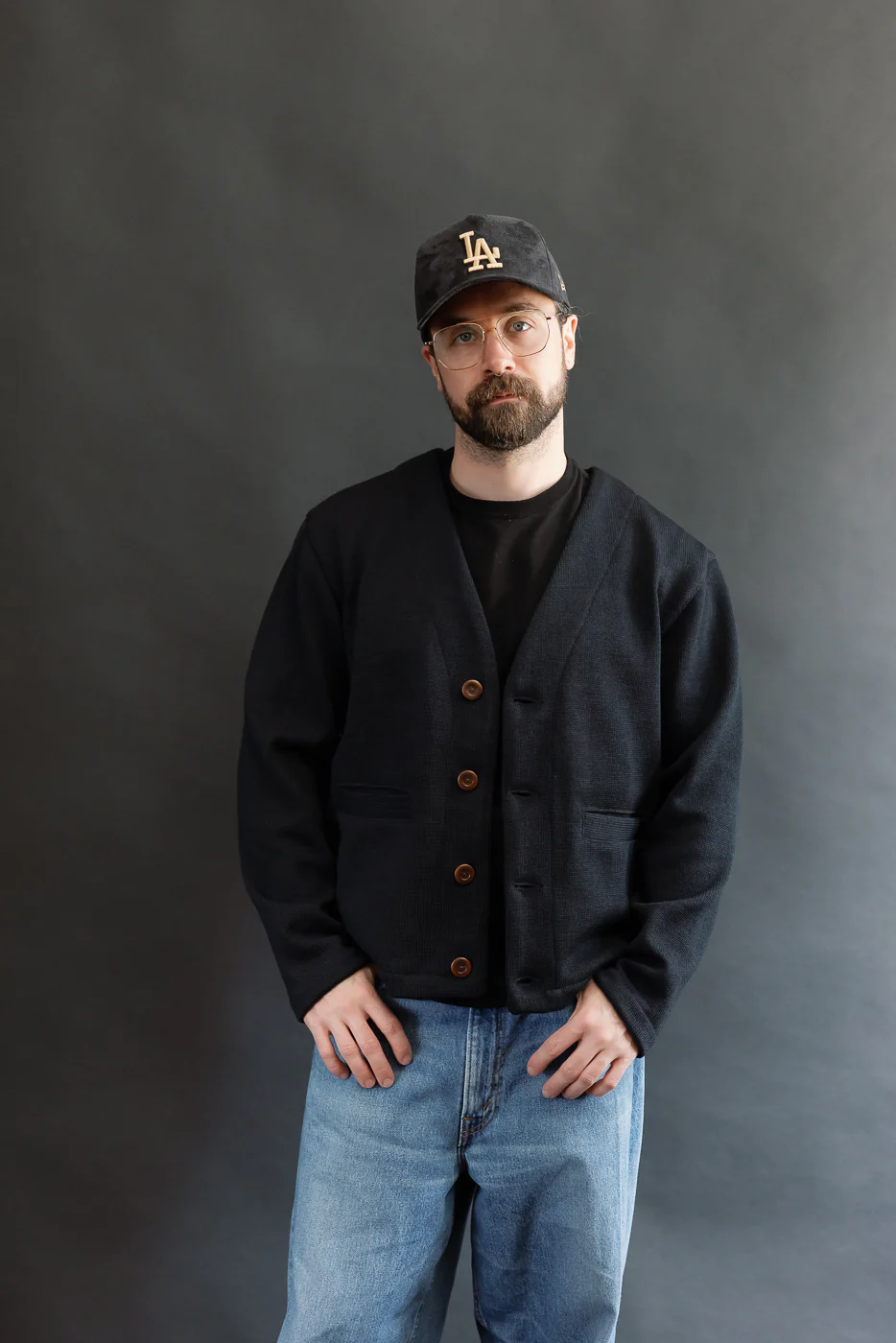 Dant Exclusive Slouchy Cardigan - Black - Image 9