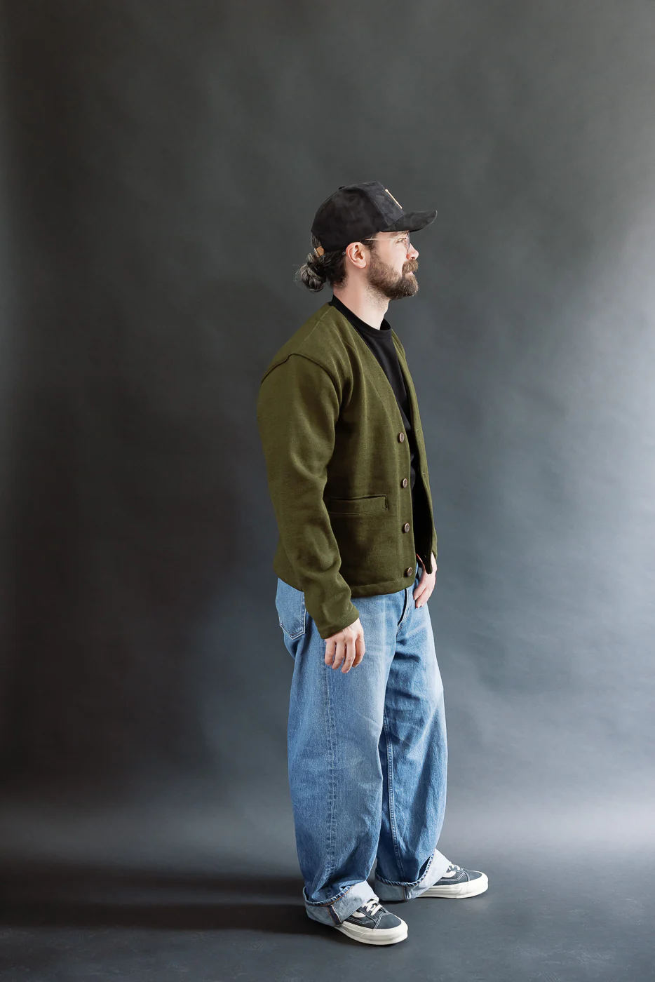 Dant Exclusive Slouchy Cardigan - Loden - Image 7