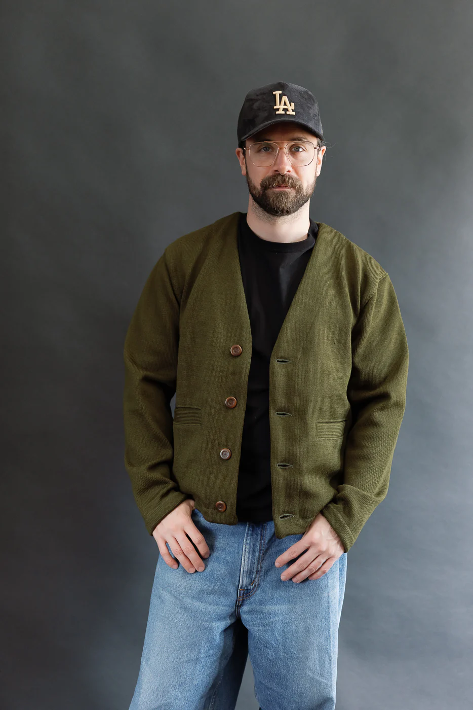 Dant Exclusive Slouchy Cardigan - Loden - Image 9
