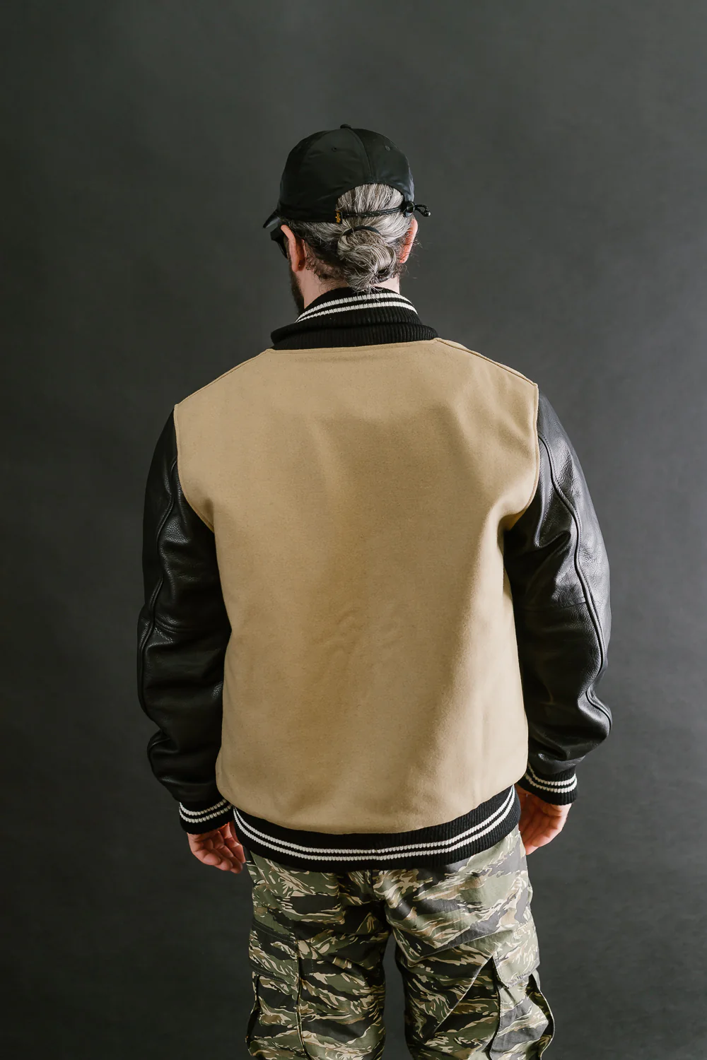 Dant x Dehen - Varsity Jacket - Camel, Black - Image 14
