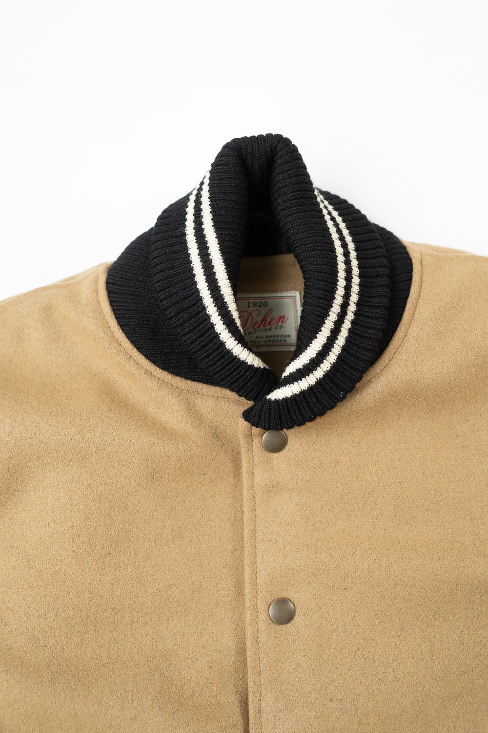 Dant x Dehen - Varsity Jacket - Camel, Black - Image 2