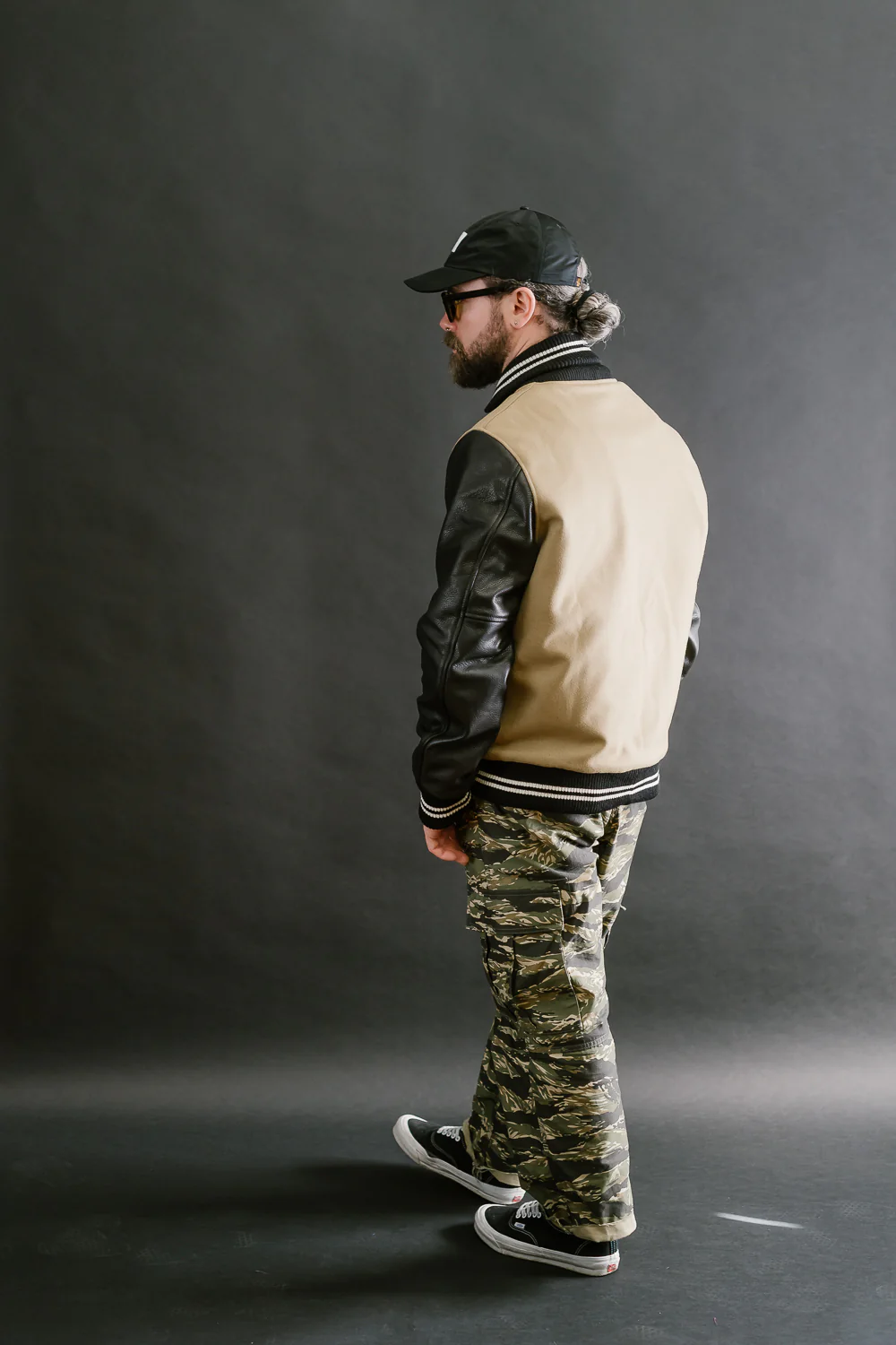 Dant x Dehen - Varsity Jacket - Camel, Black - Image 29