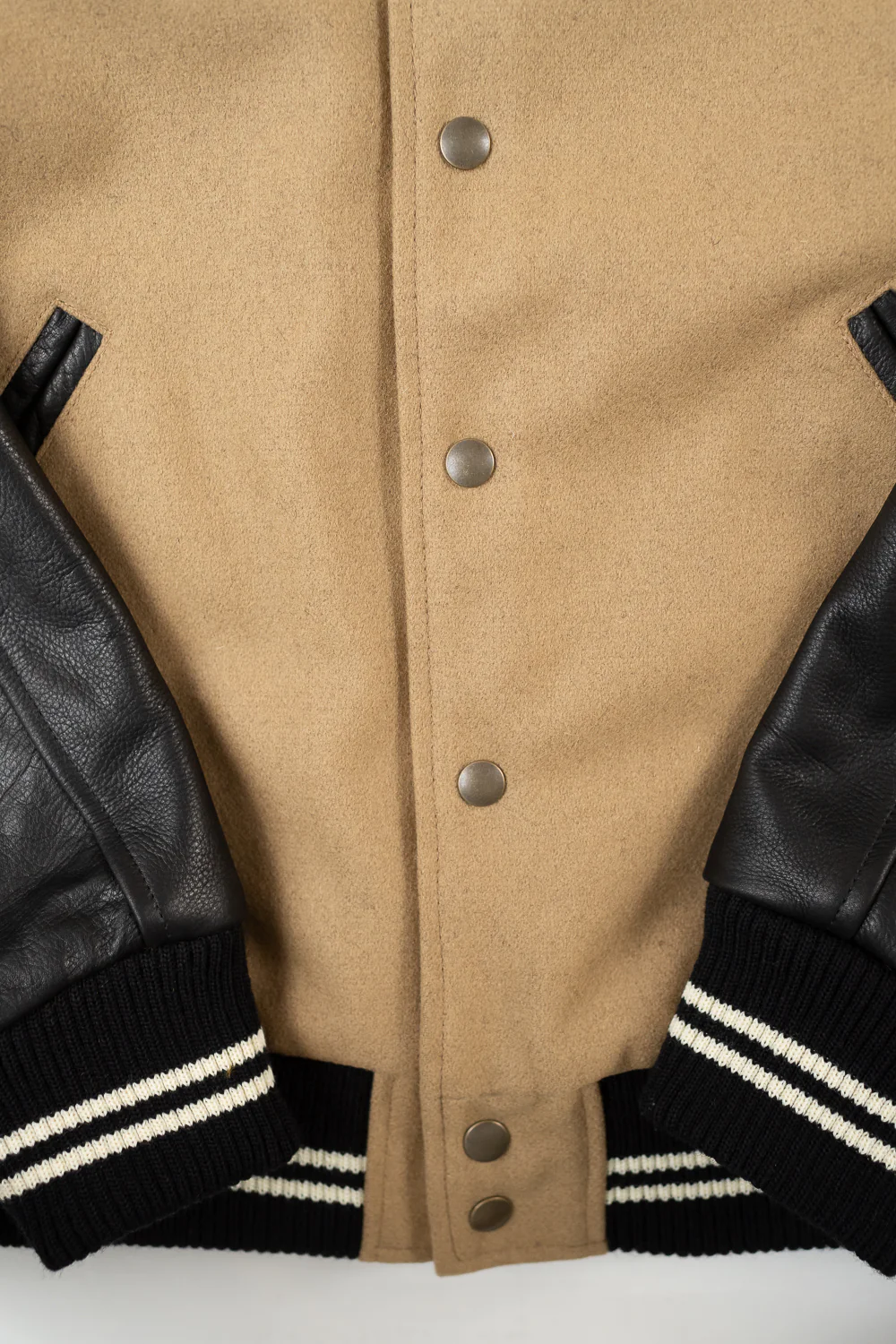 Dant x Dehen - Varsity Jacket - Camel, Black - Image 3