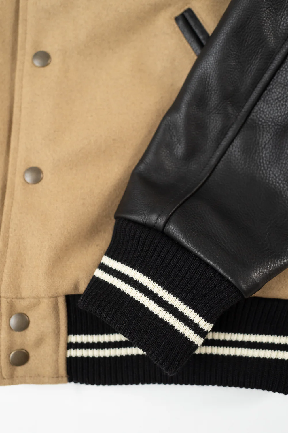 Dant x Dehen - Varsity Jacket - Camel, Black - Image 4