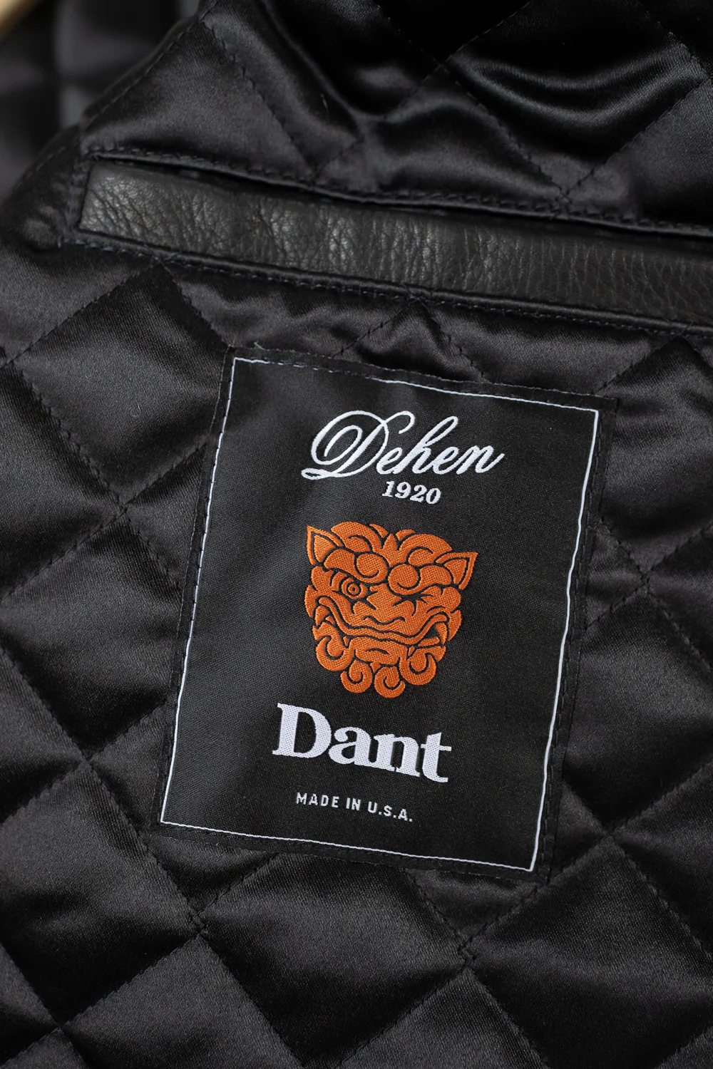 Dant x Dehen - Varsity Jacket - Camel, Black - Image 5