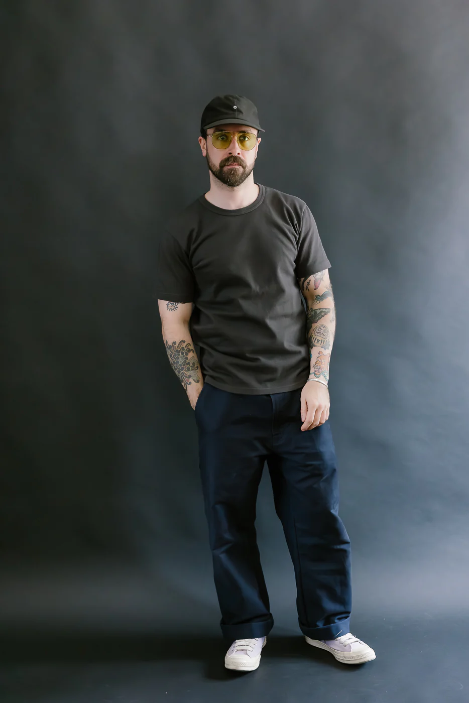 Double Heavyweight Crewneck T-Shirt - Sumi - Image 5