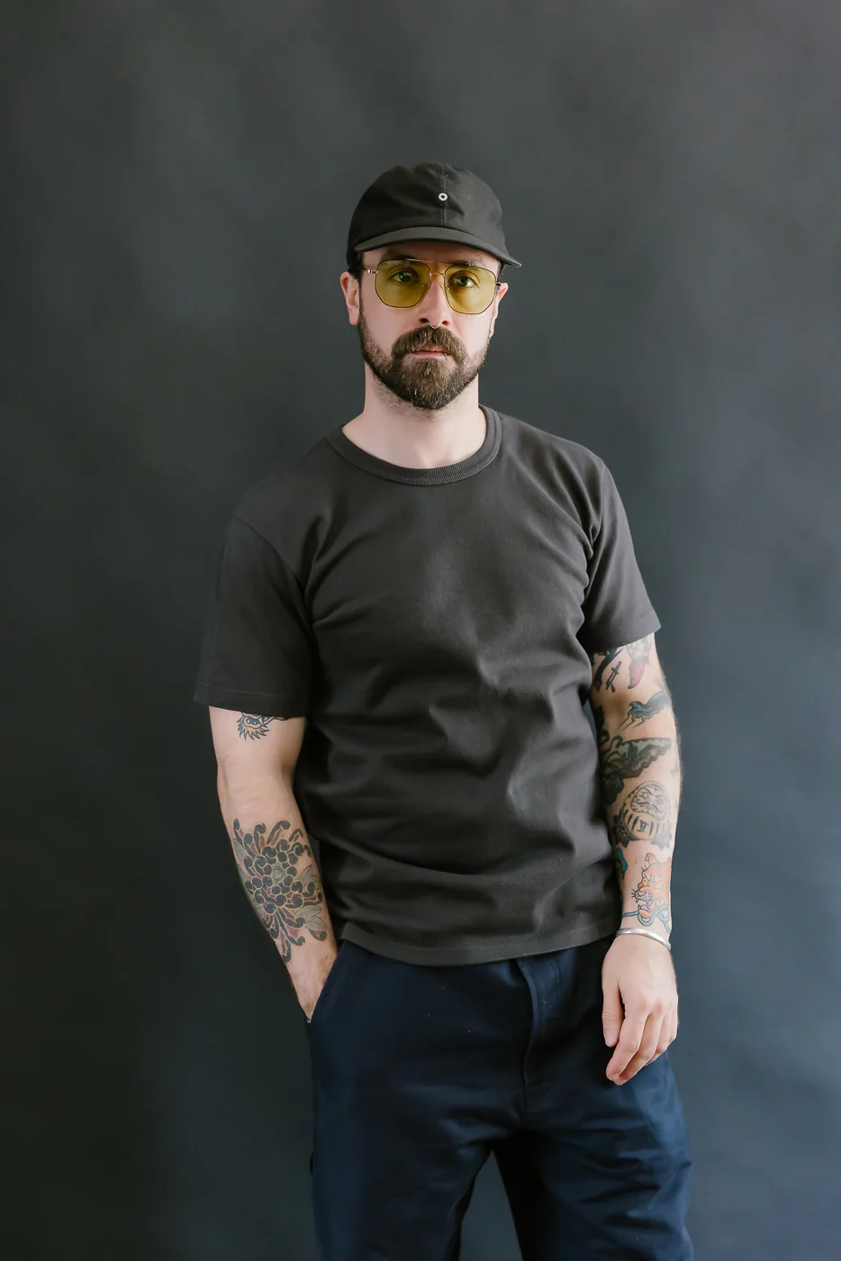 Double Heavyweight Crewneck T-Shirt - Sumi - Image 8