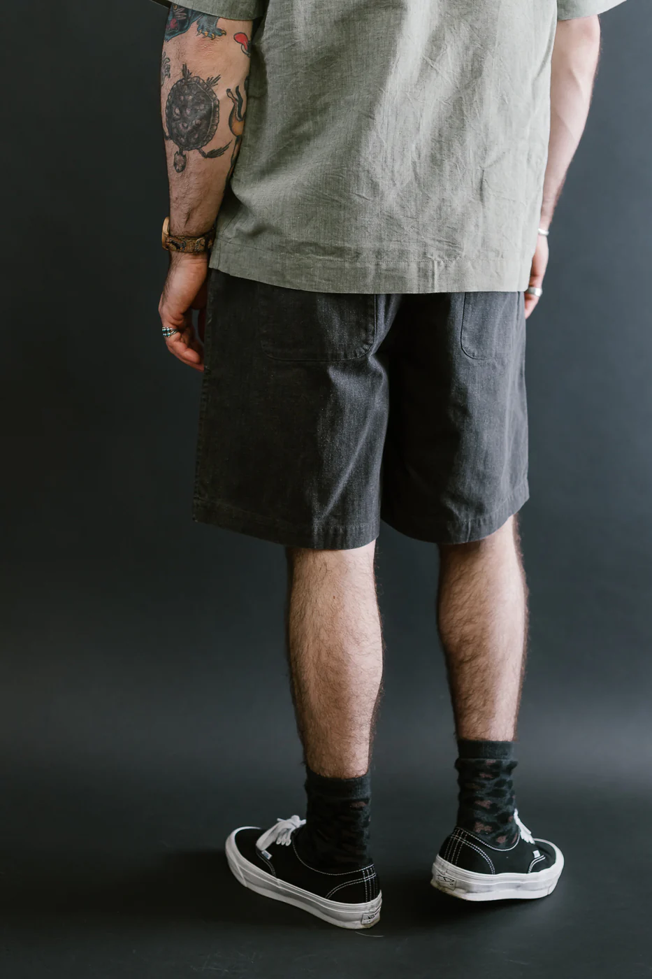 Drawstring Shorts HBT - Charcoal - Image 12
