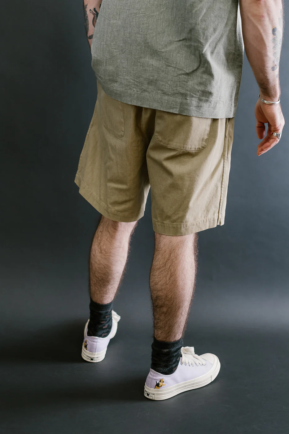 Drawstring Shorts HBT - Sand - Image 10