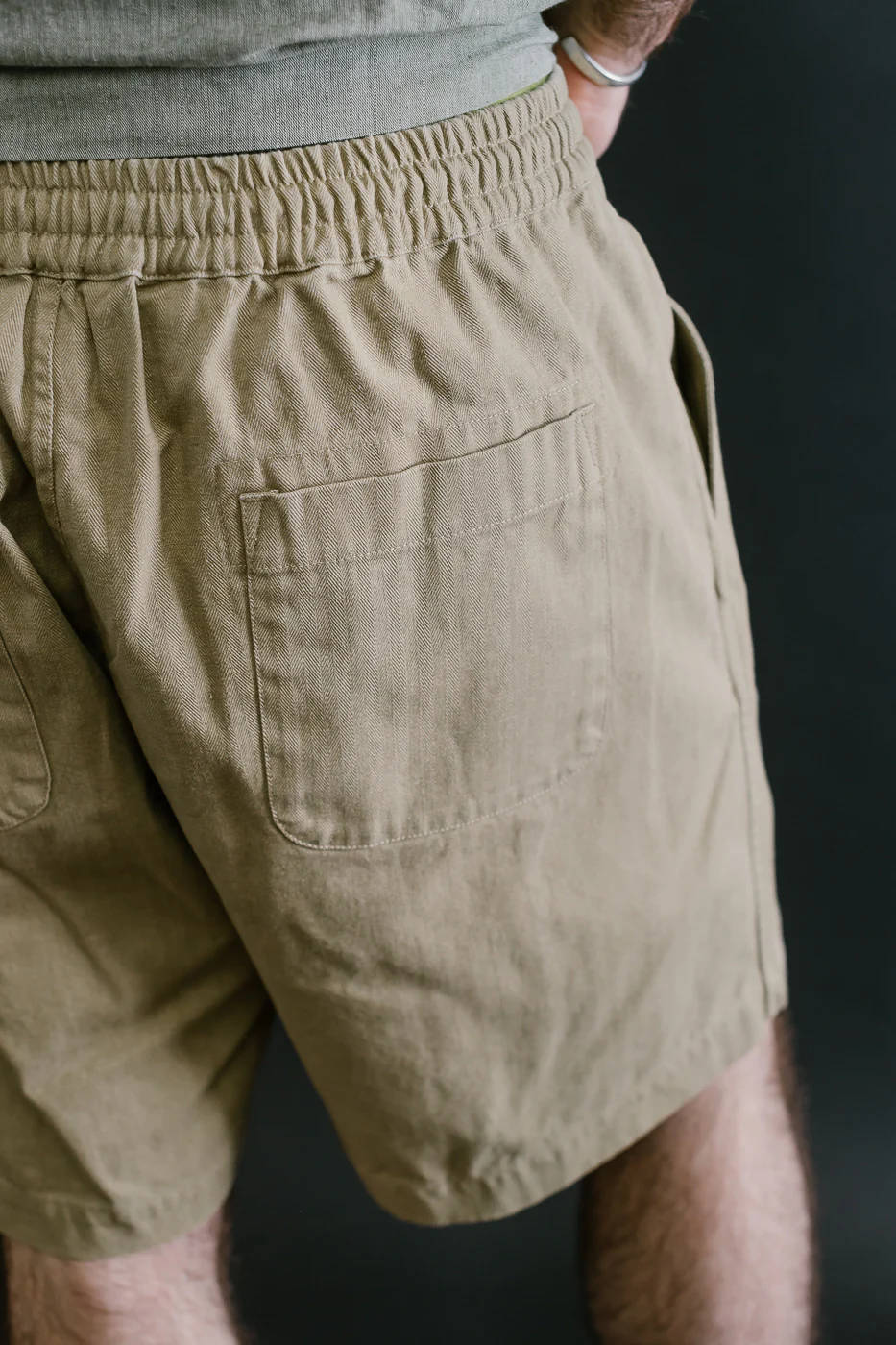 Drawstring Shorts HBT - Sand - Image 13