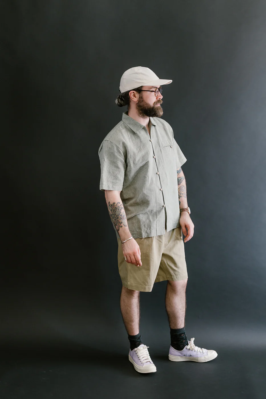 Drawstring Shorts HBT - Sand - Image 6