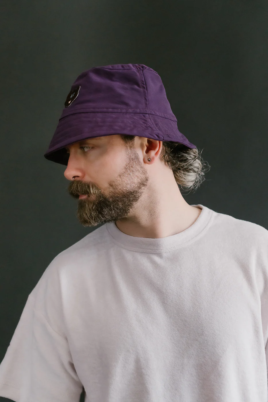 Dream On Dreamer Hat Nylon Shaggy Bear - Purple - Image 4