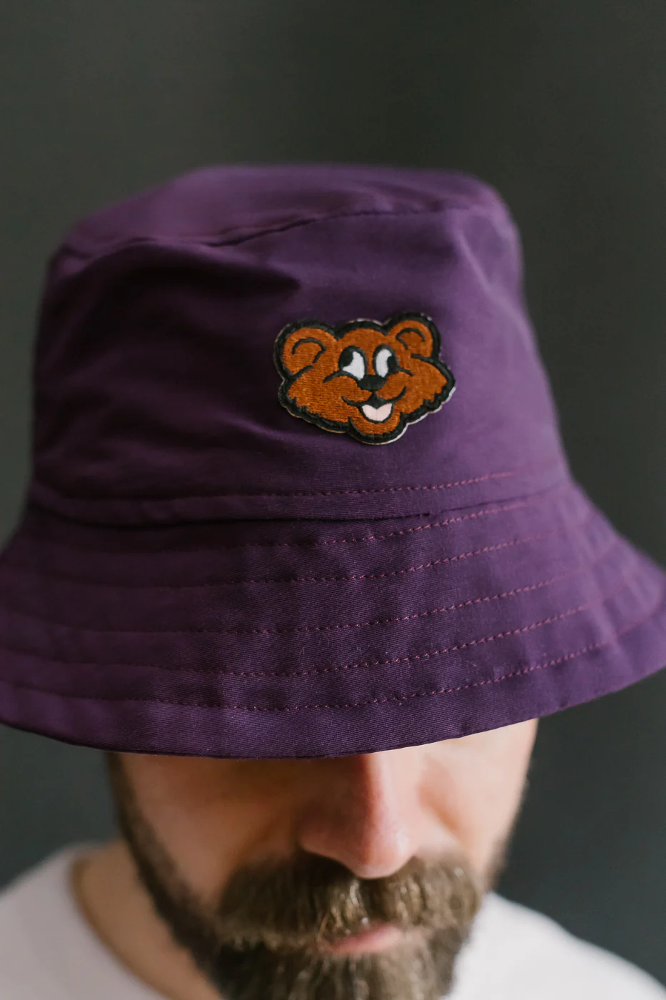 Dream On Dreamer Hat Nylon Shaggy Bear - Purple - Image 7