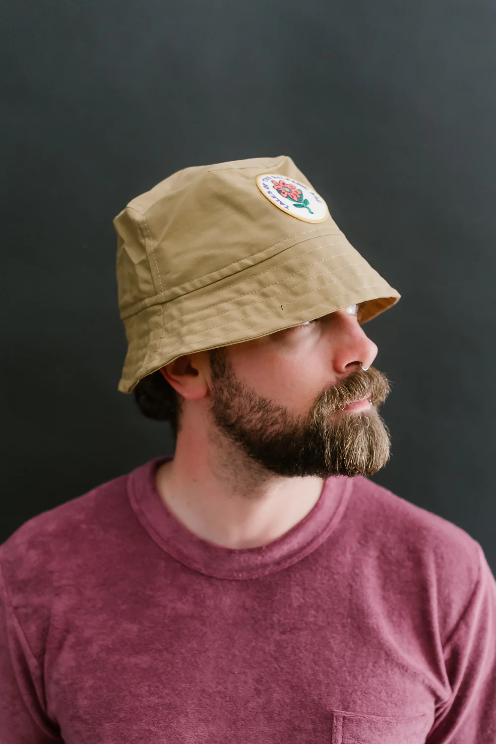 Dream On Dreamer Hat With Patch - Khaki - Image 5