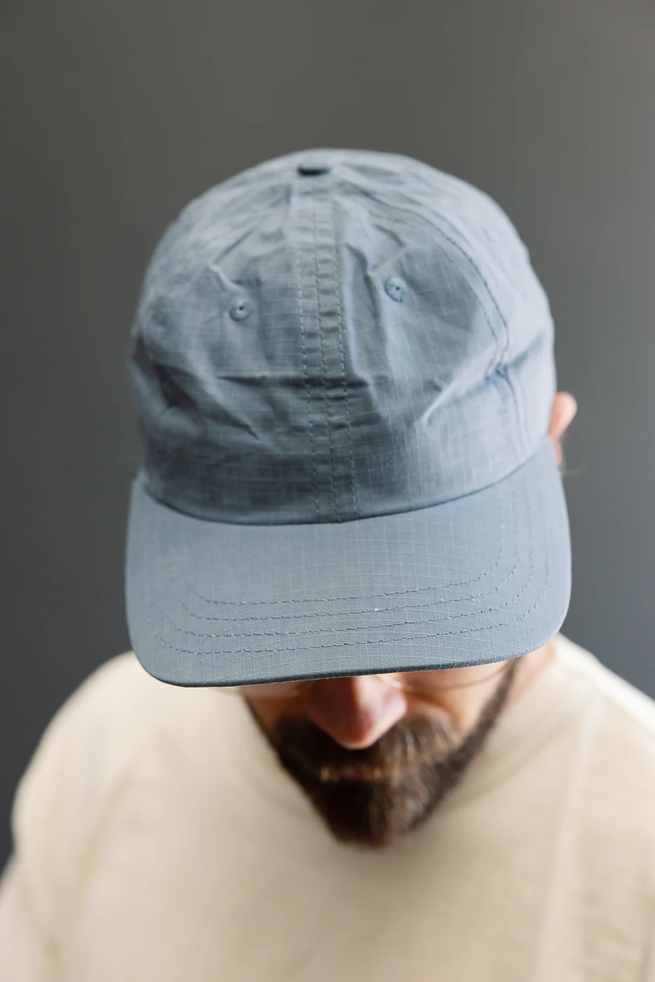 Dry Wax Ripstop Cotton Baseball Hat - Faded Blue - Image 10