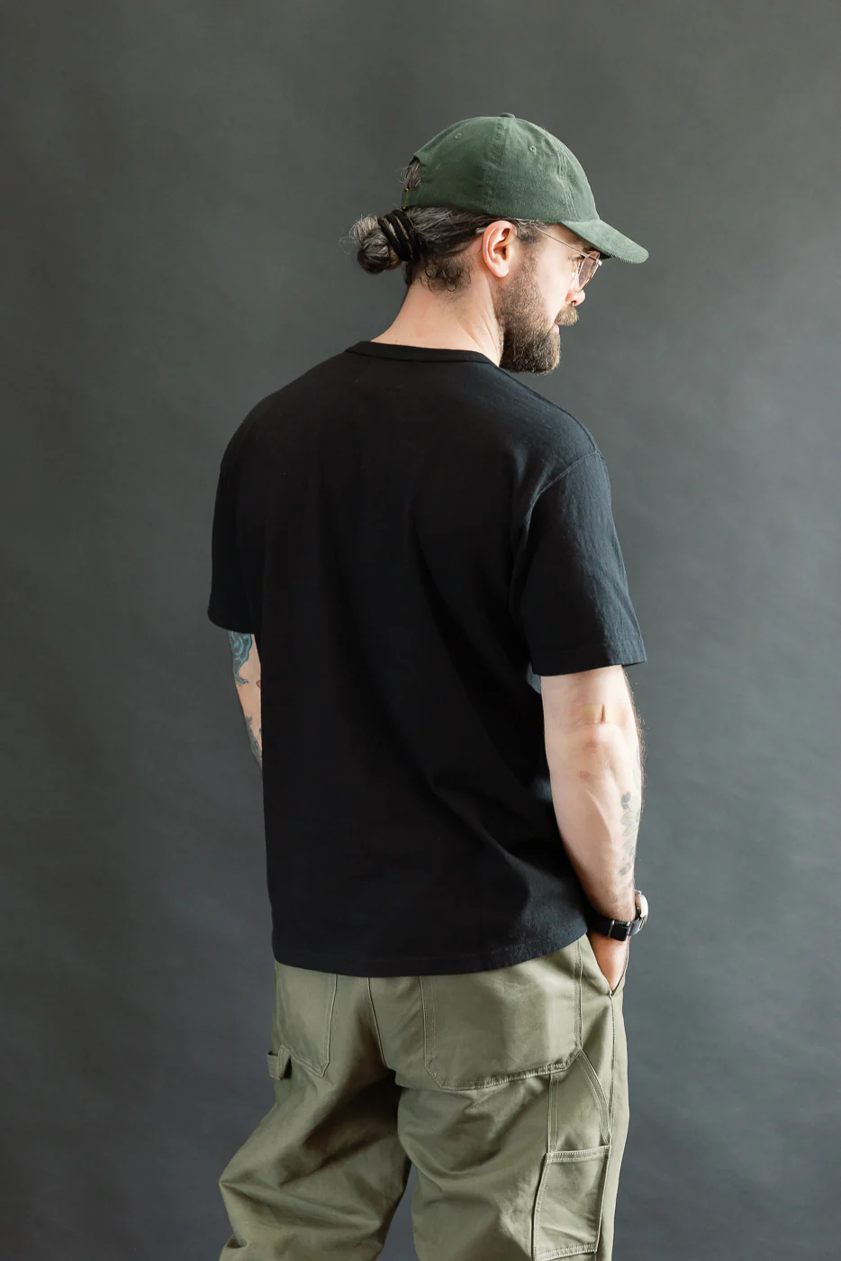 ELS Recycled Cotton Slub Crewneck T-Shirt - Black - Image 11