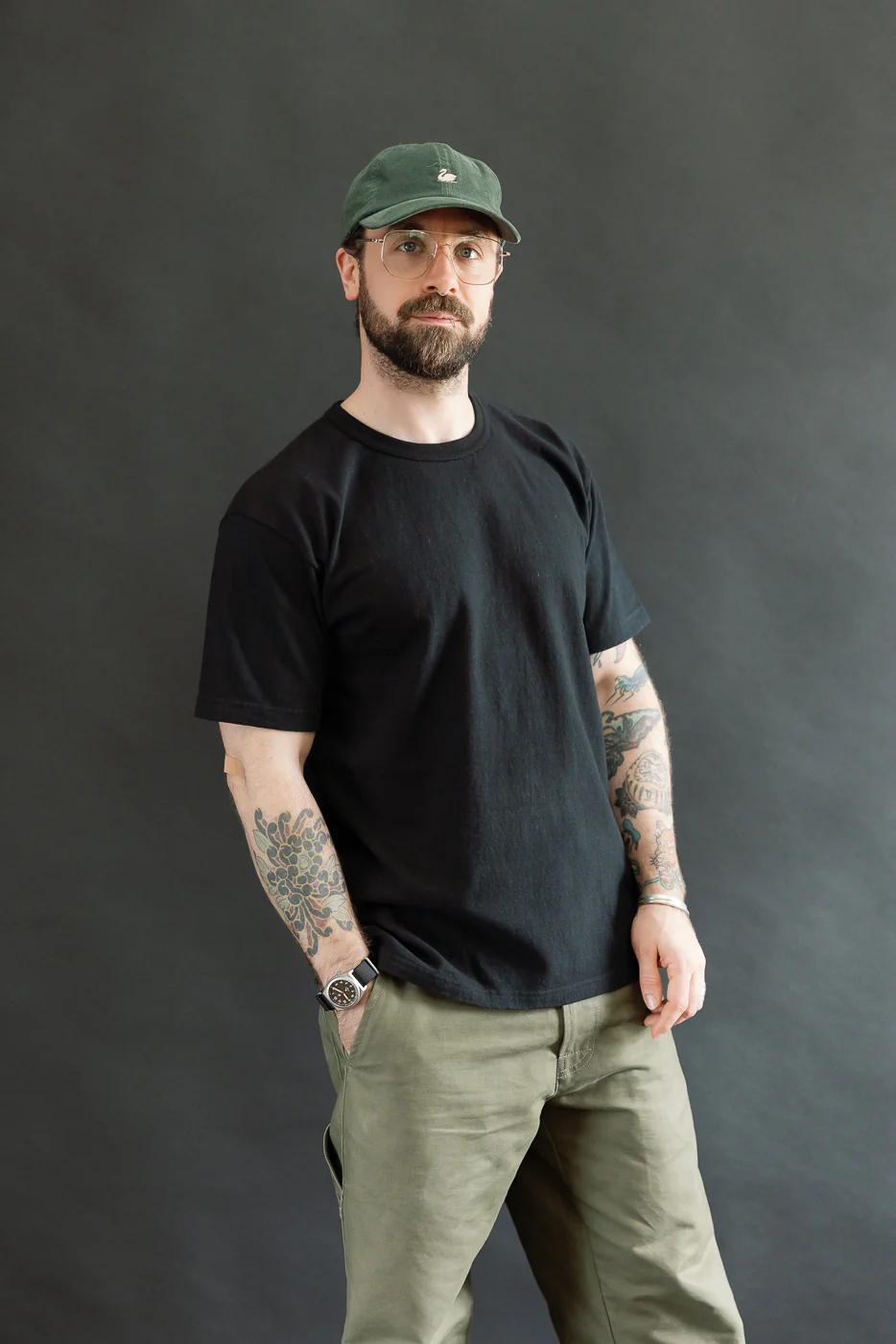 ELS Recycled Cotton Slub Crewneck T-Shirt - Black - Image 12