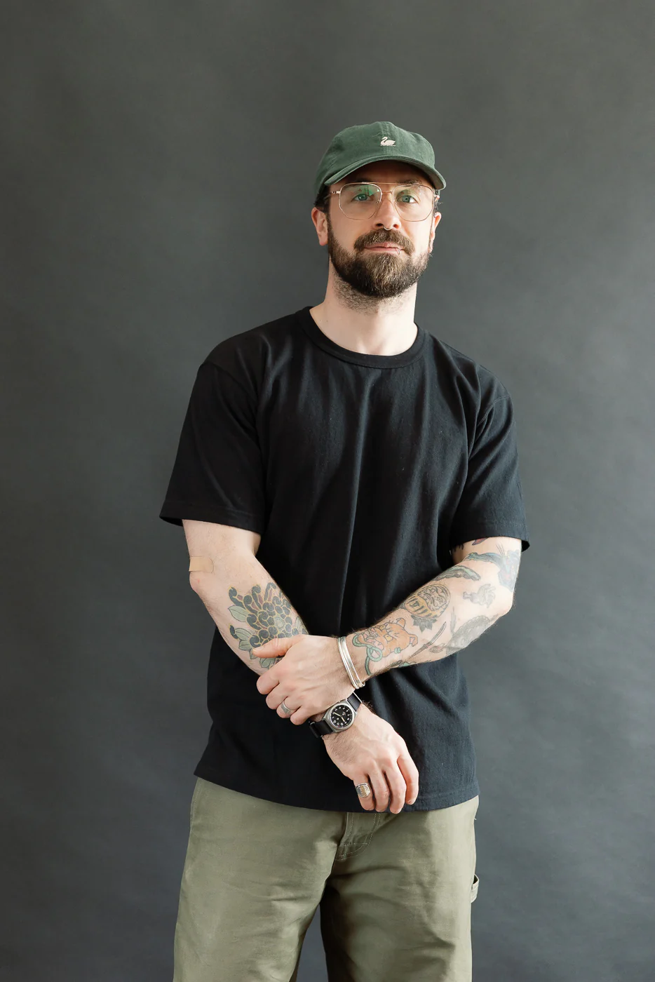 ELS Recycled Cotton Slub Crewneck T-Shirt - Black - Image 13
