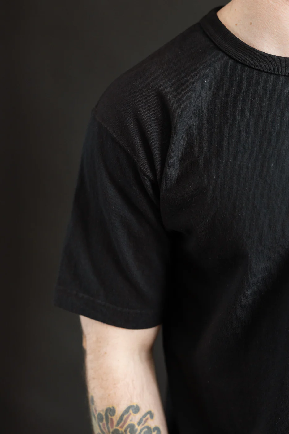 ELS Recycled Cotton Slub Crewneck T-Shirt - Black - Image 16