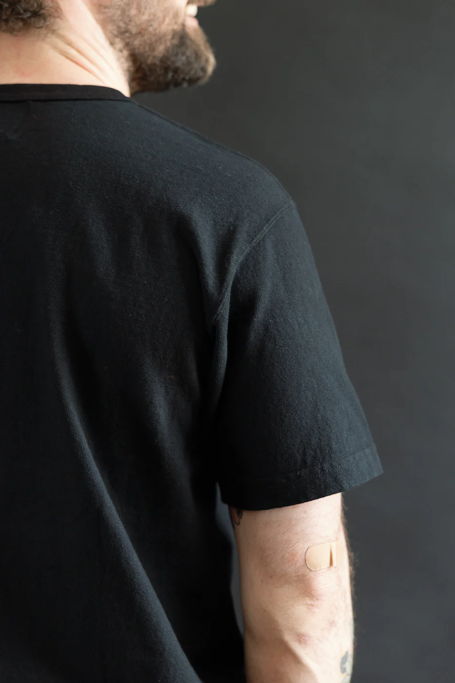 ELS Recycled Cotton Slub Crewneck T-Shirt - Black - Image 17