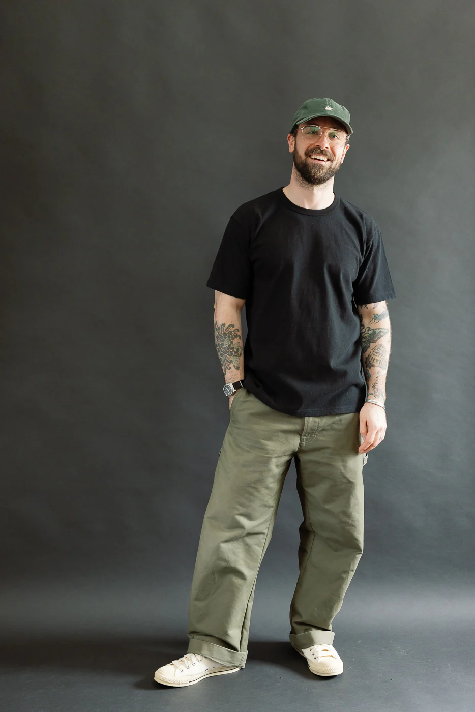 ELS Recycled Cotton Slub Crewneck T-Shirt - Black - Image 5