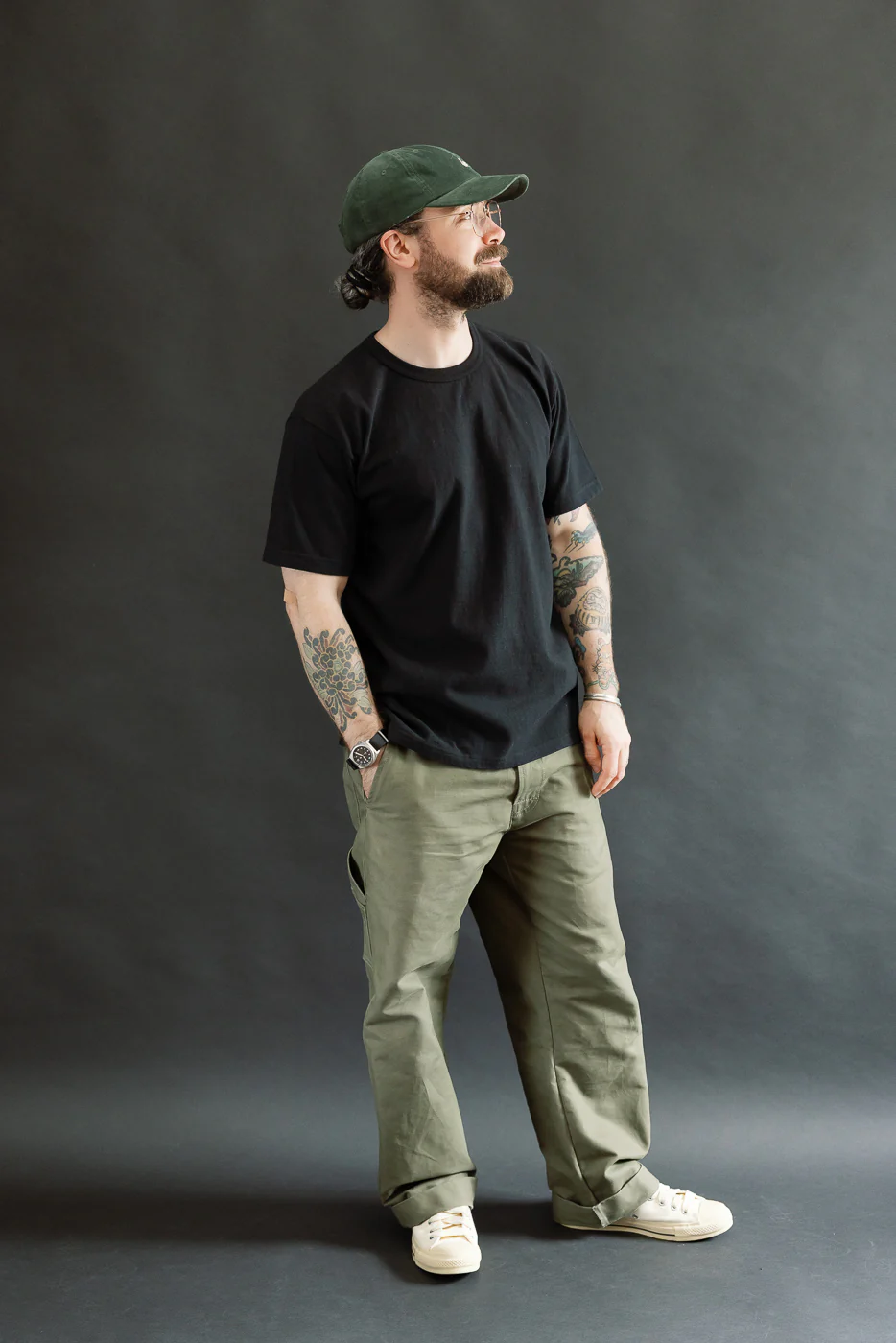 ELS Recycled Cotton Slub Crewneck T-Shirt - Black - Image 6