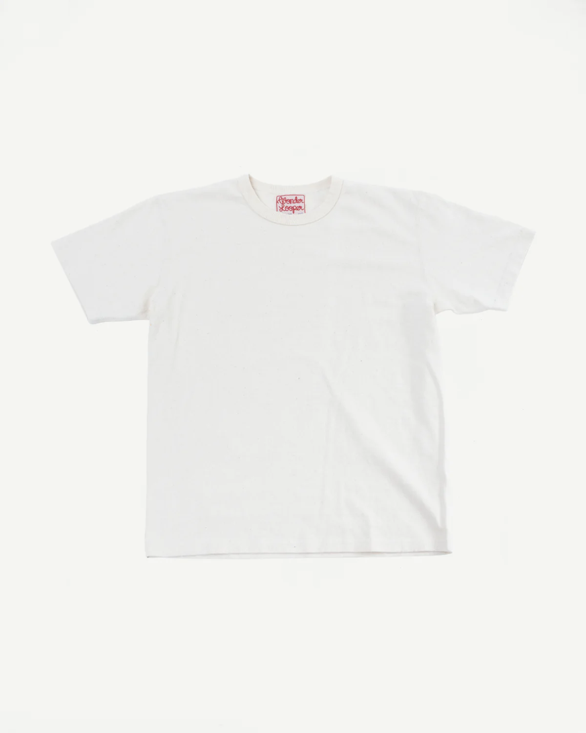 ELS Recycled Cotton Slub Crewneck T-Shirt - Ecru
