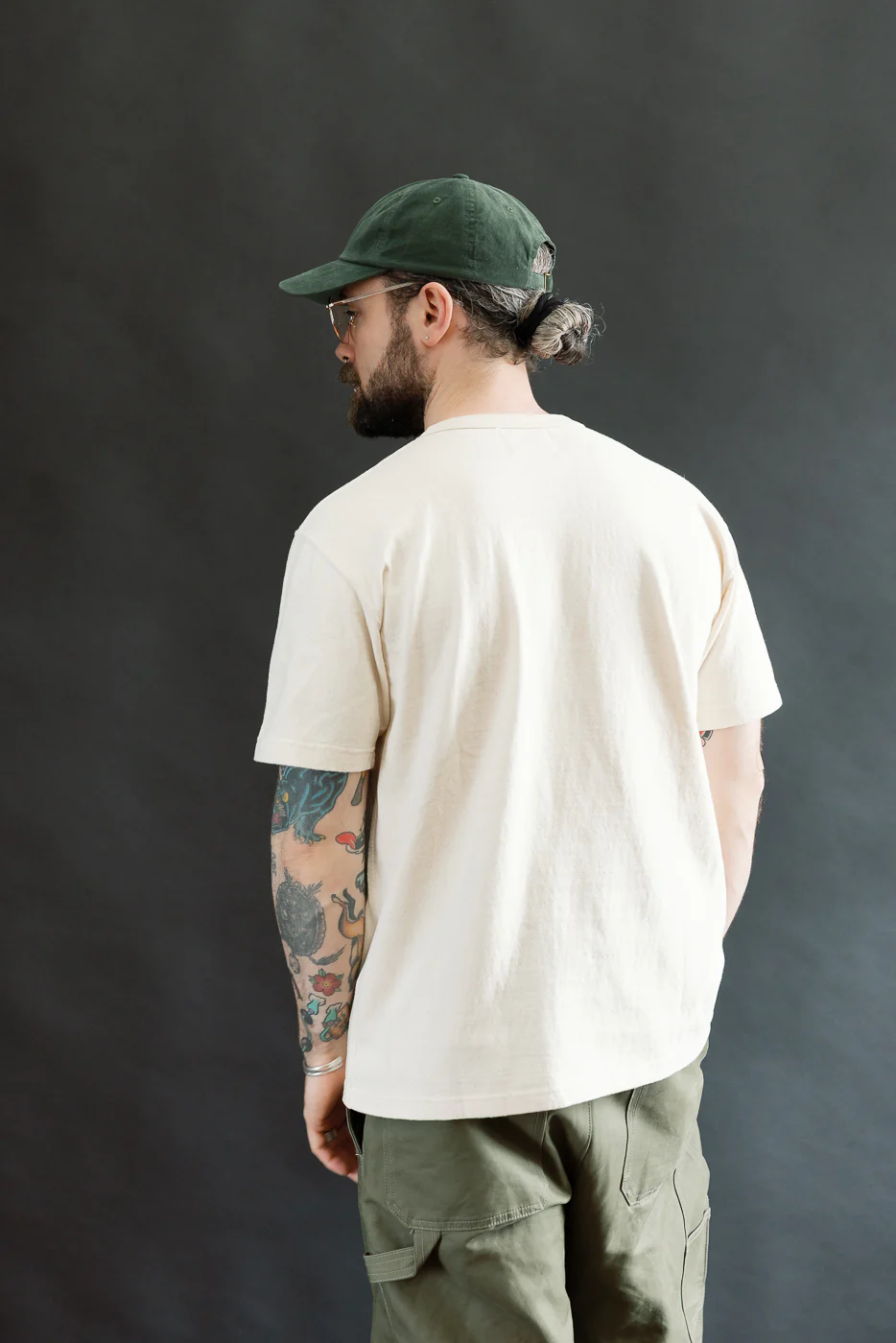ELS Recycled Cotton Slub Crewneck T-Shirt - Ecru - Image 11
