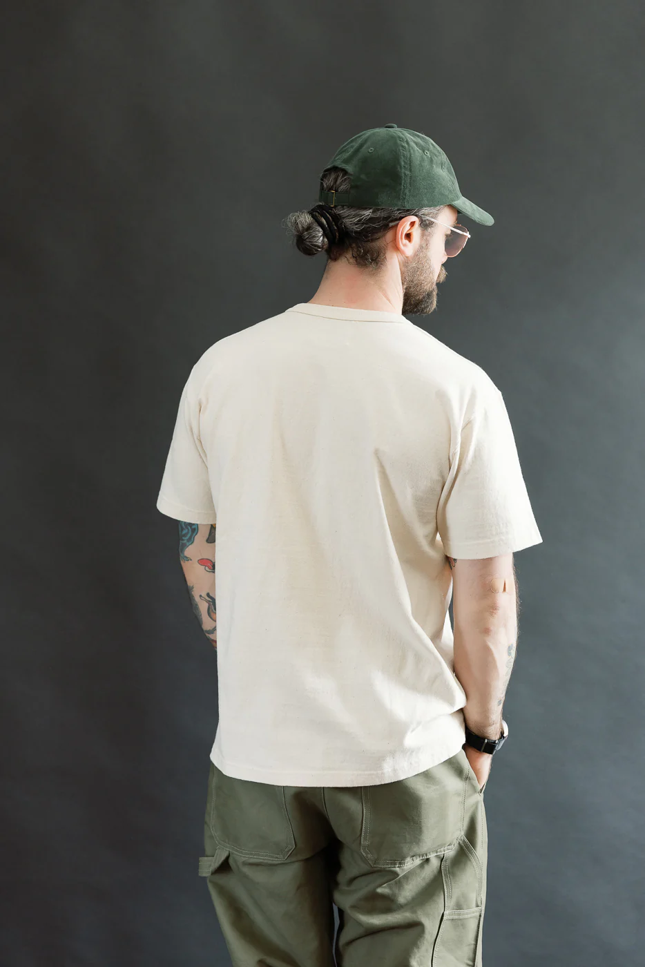 ELS Recycled Cotton Slub Crewneck T-Shirt - Ecru - Image 12