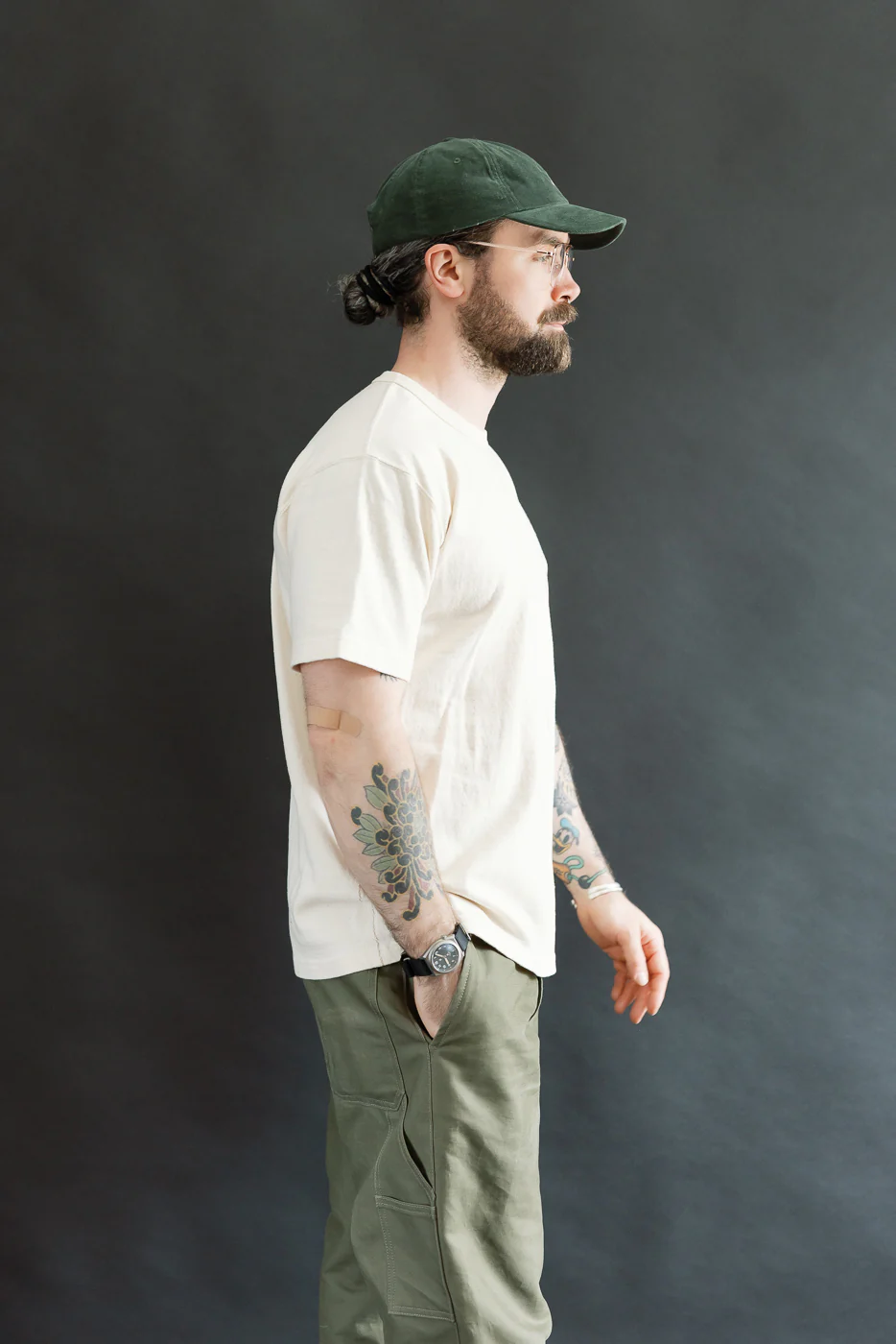 ELS Recycled Cotton Slub Crewneck T-Shirt - Ecru - Image 13