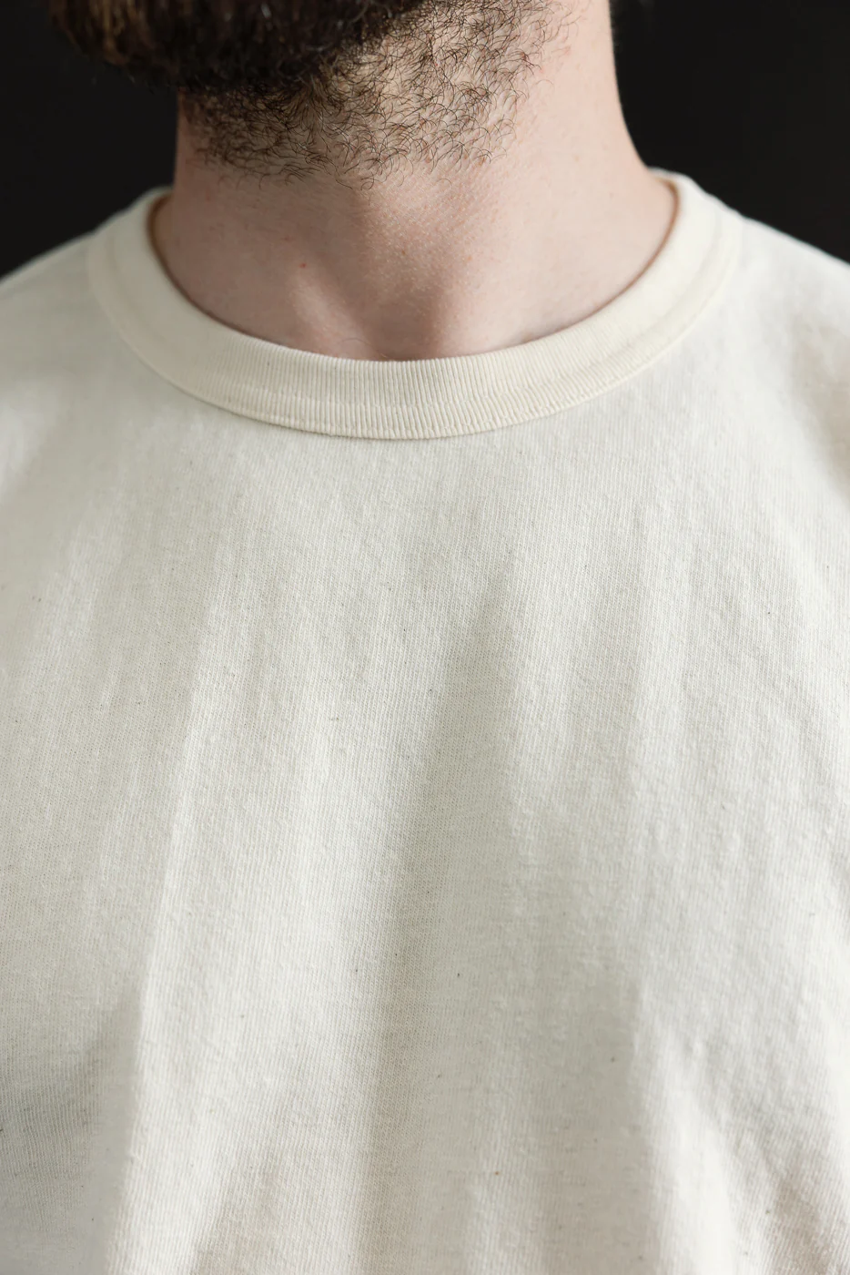 ELS Recycled Cotton Slub Crewneck T-Shirt - Ecru - Image 16
