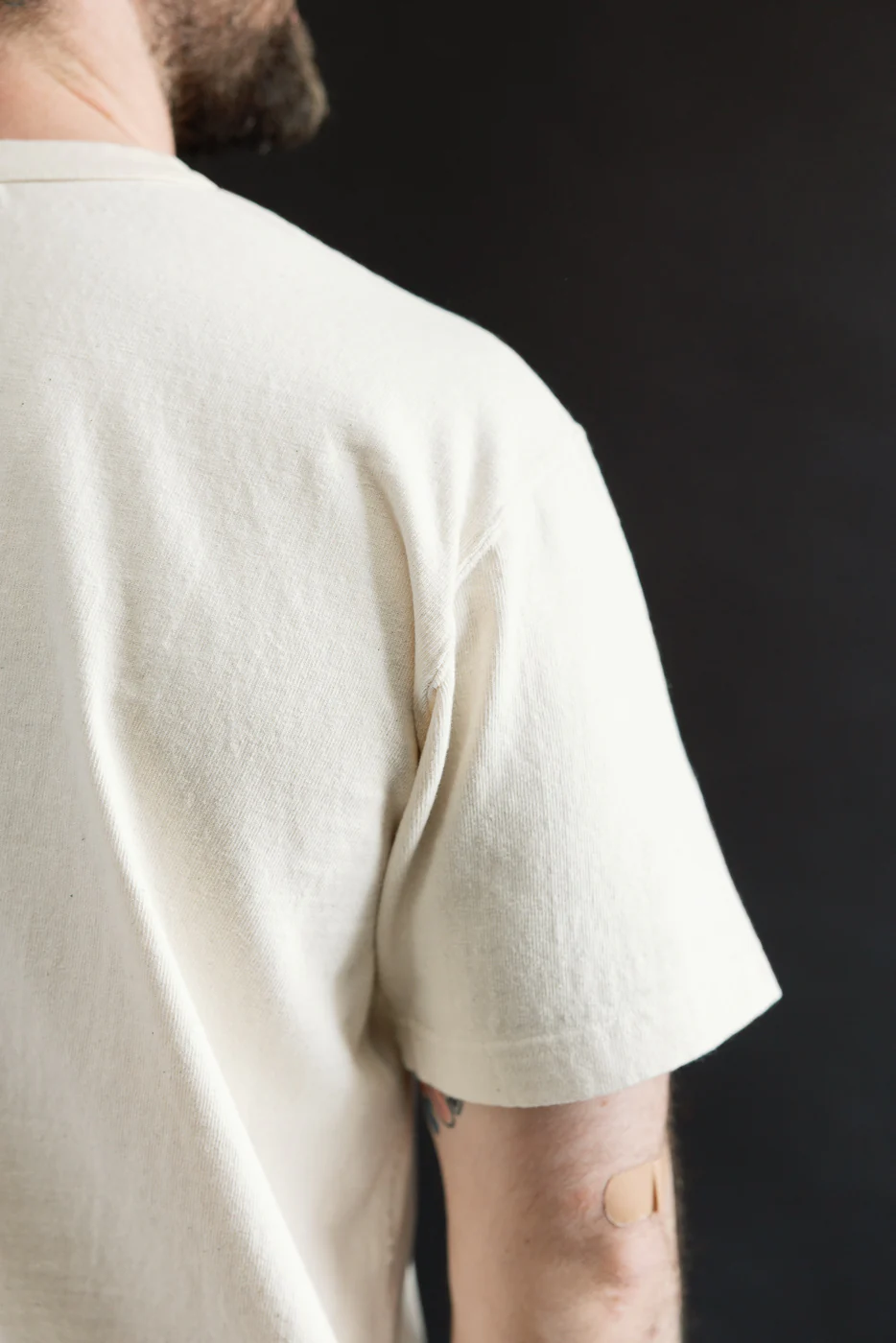 ELS Recycled Cotton Slub Crewneck T-Shirt - Ecru - Image 19